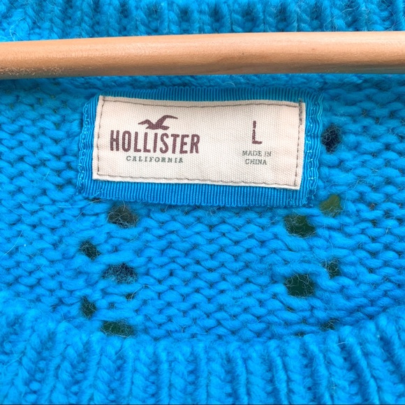 Hollister Bright Aqua Knit Sweater - Picture 2 of 5
